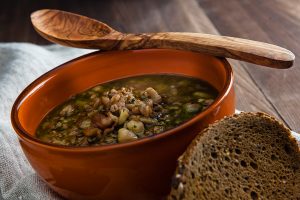 Zuppa di farro e castagne