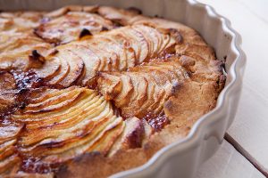 Torta di mele con frolla alle castagne