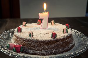 Torta di compleanno 7 anni