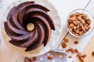 Ciambella al cacao vista dall'alto